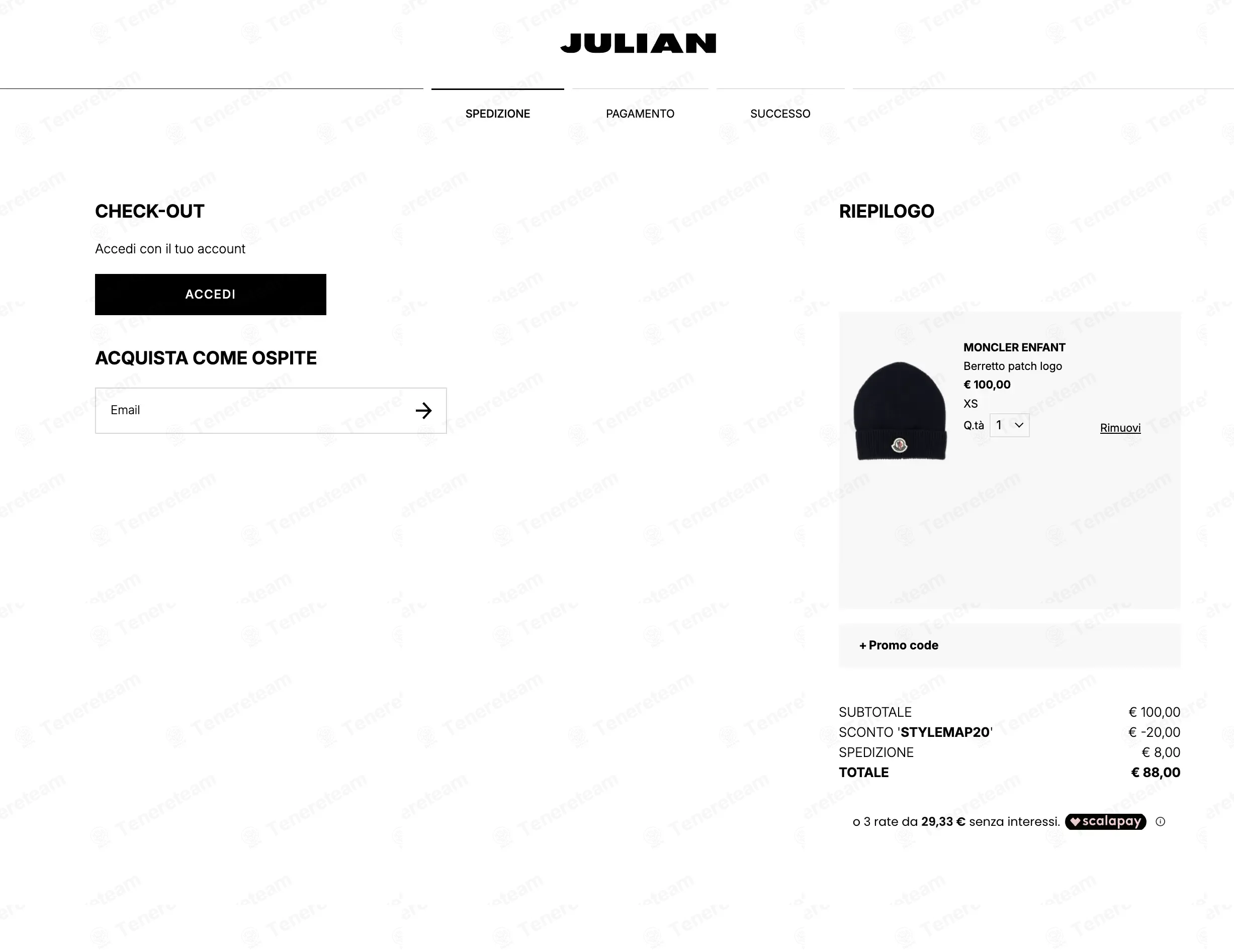 Julian Fashion coupon code: 20% off with STYLEMAP20. Tested and valid as 3 months ago.