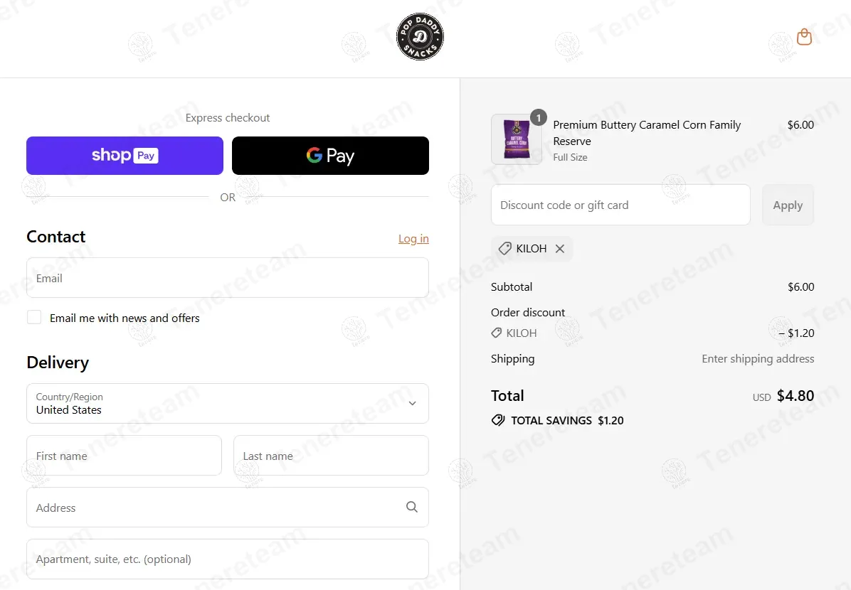 Pop Daddy Snacks coupon code: 20% off with KILOH. Tested and valid as 8 months ago.