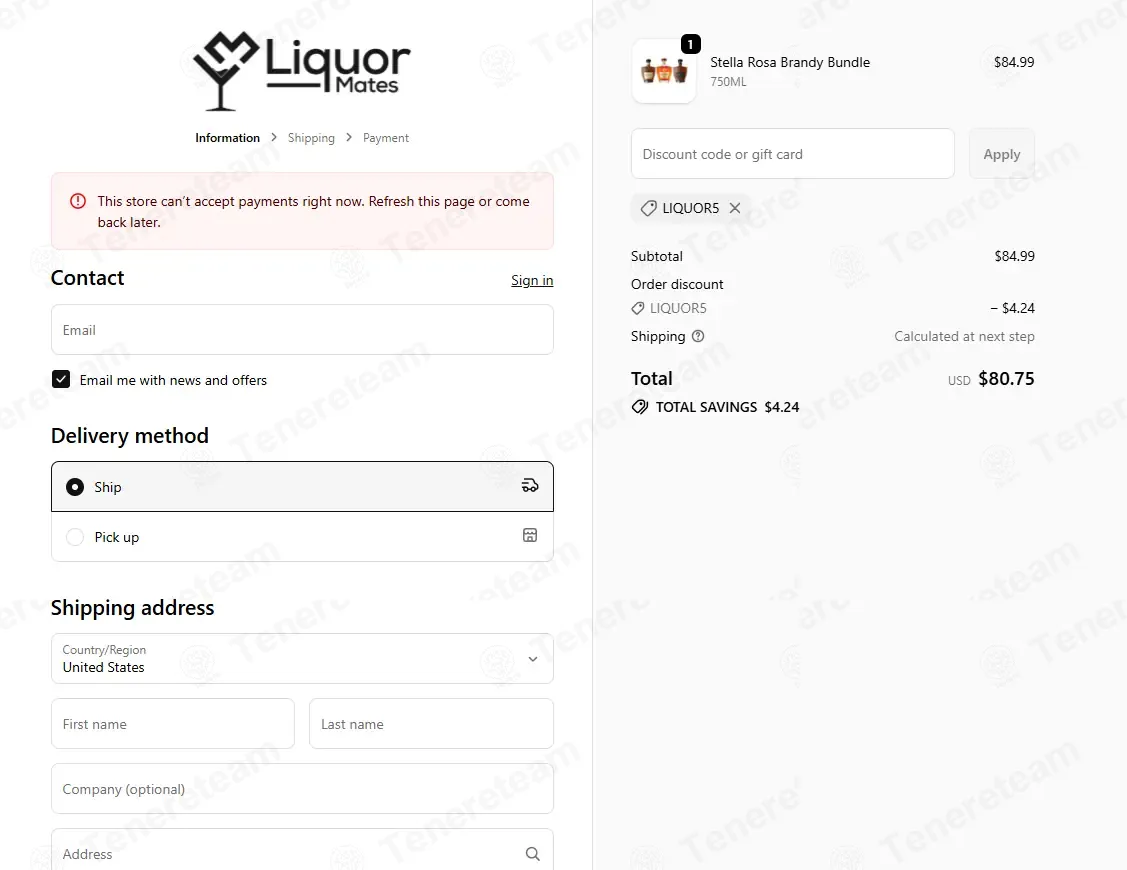 Liquor Mates coupon code: 5% off with LIQUOR5. Tested and valid as 7 months ago.