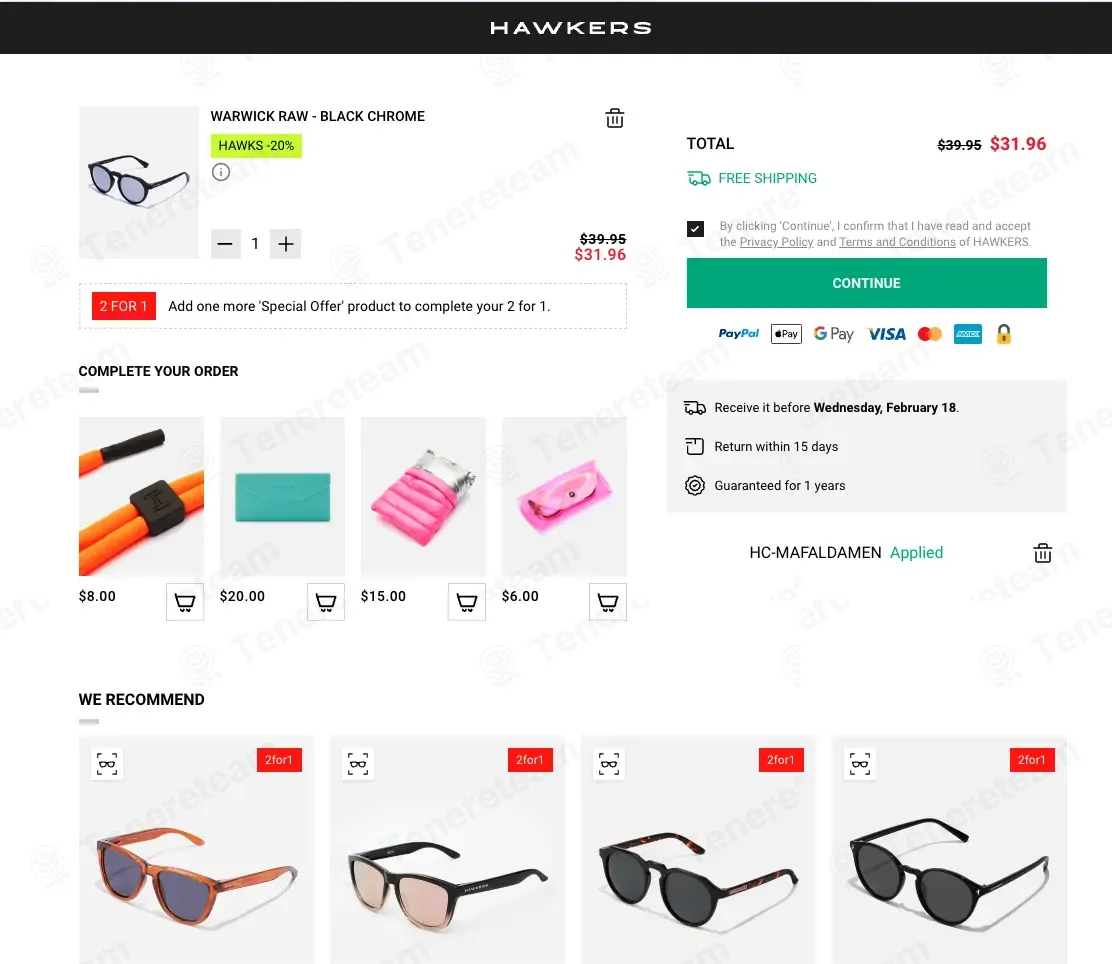 Hawkers Australia coupon code: 5% off with HC-MAFALDAMEN. Tested and valid as 1 week ago.
