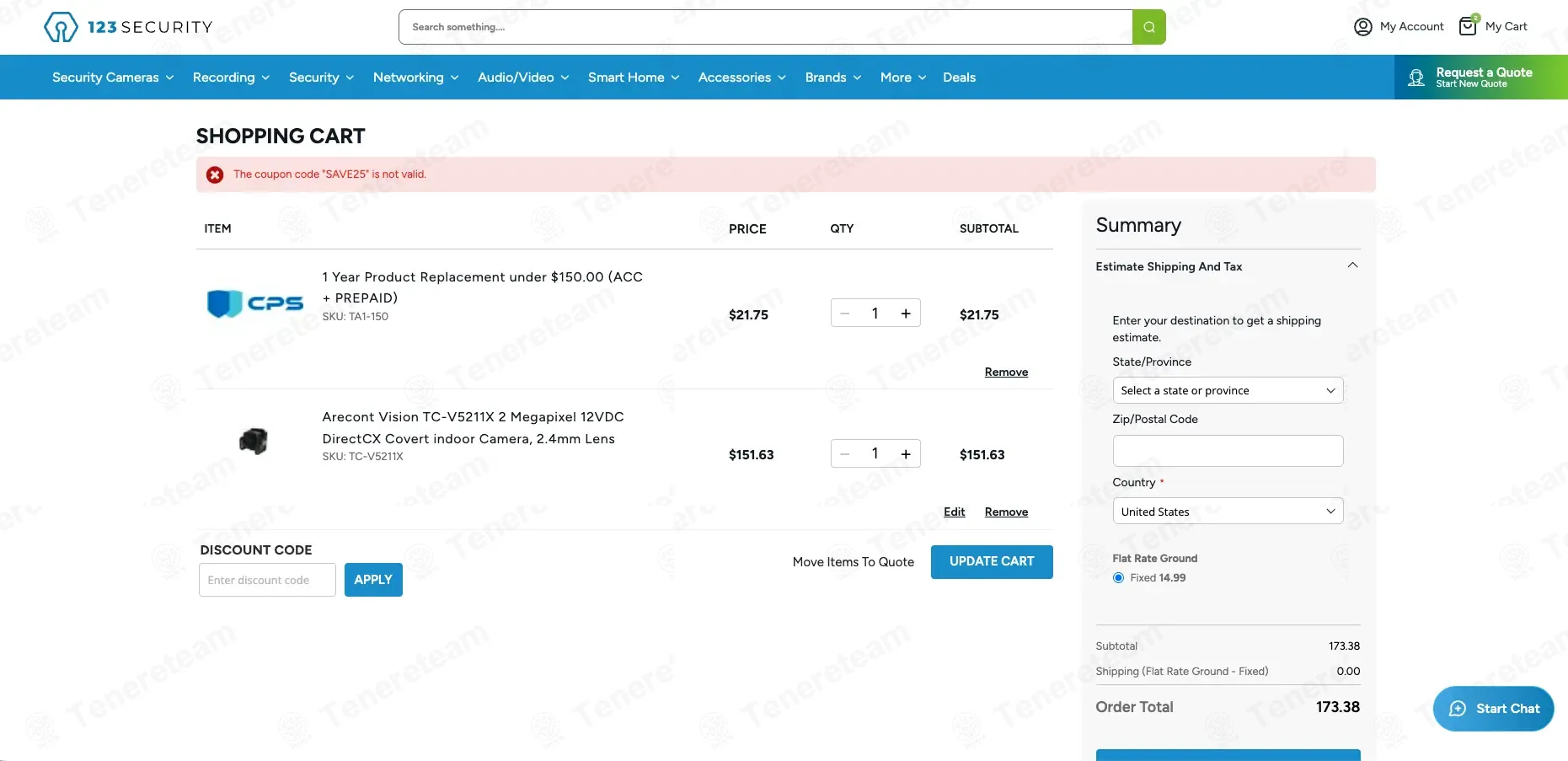 123 Security Products coupon code: $25 off with SAVE25. Tested and valid as 3 weeks ago.