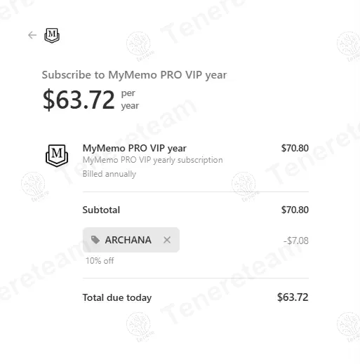 MyMemo AI apply coupon code