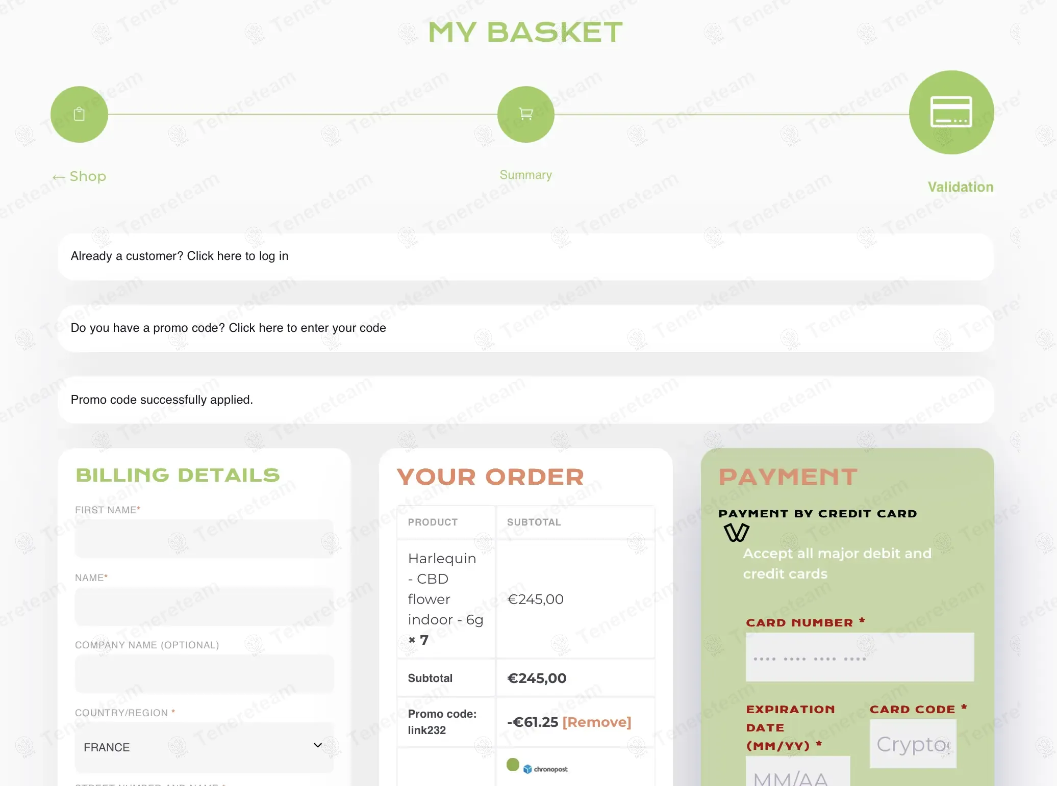 CBD Street FR coupon code: 25% off with link232. Tested and valid as 1 year ago.