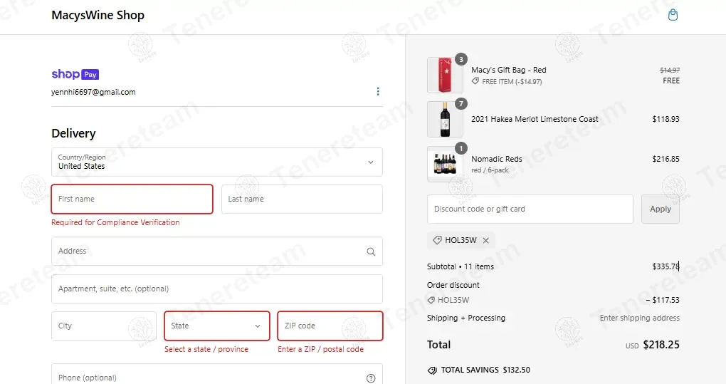 Macy's Wine Shop coupon code: 35% off with HOL35W. Tested and valid as 1 year ago.