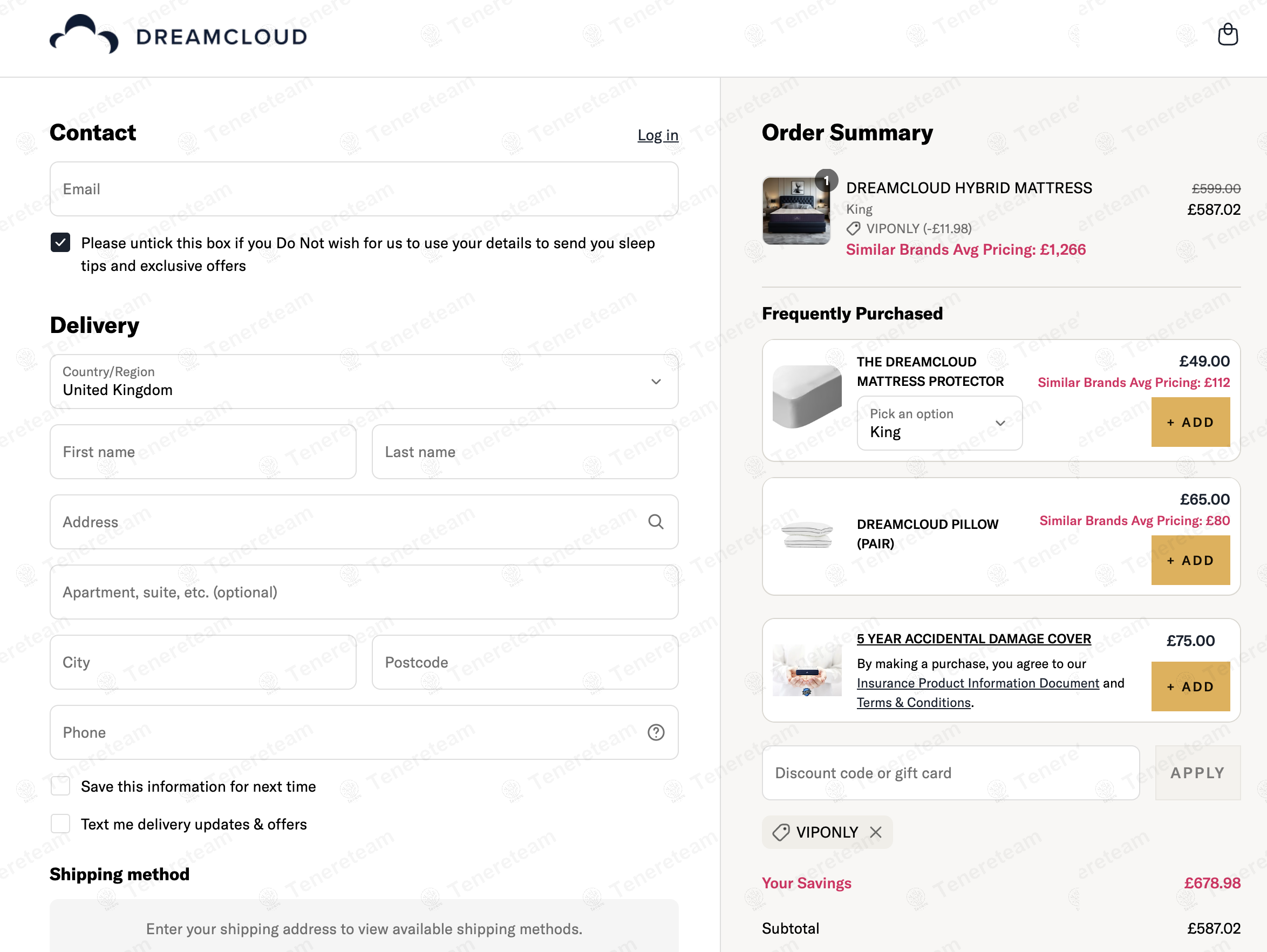 DreamCloud Sleep UK coupon code: 2% off with VIPONLY. Tested and valid as 1 year ago.