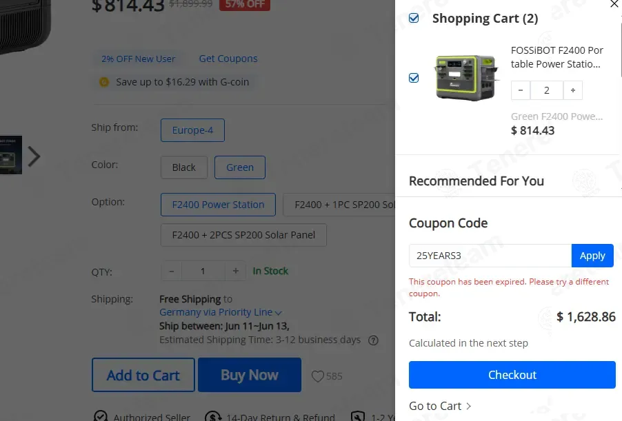 GeekBuying coupon code: €8 off with 26MAYS3. Tested and valid as 2 weeks ago.