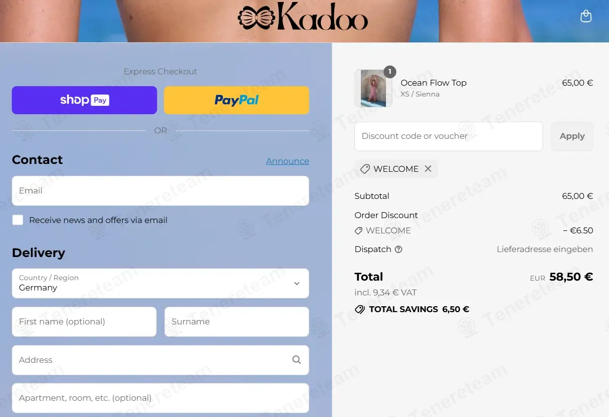 Kadoo Bali coupon code: 10% off with WELCOME. Tested and valid as 1 year ago.