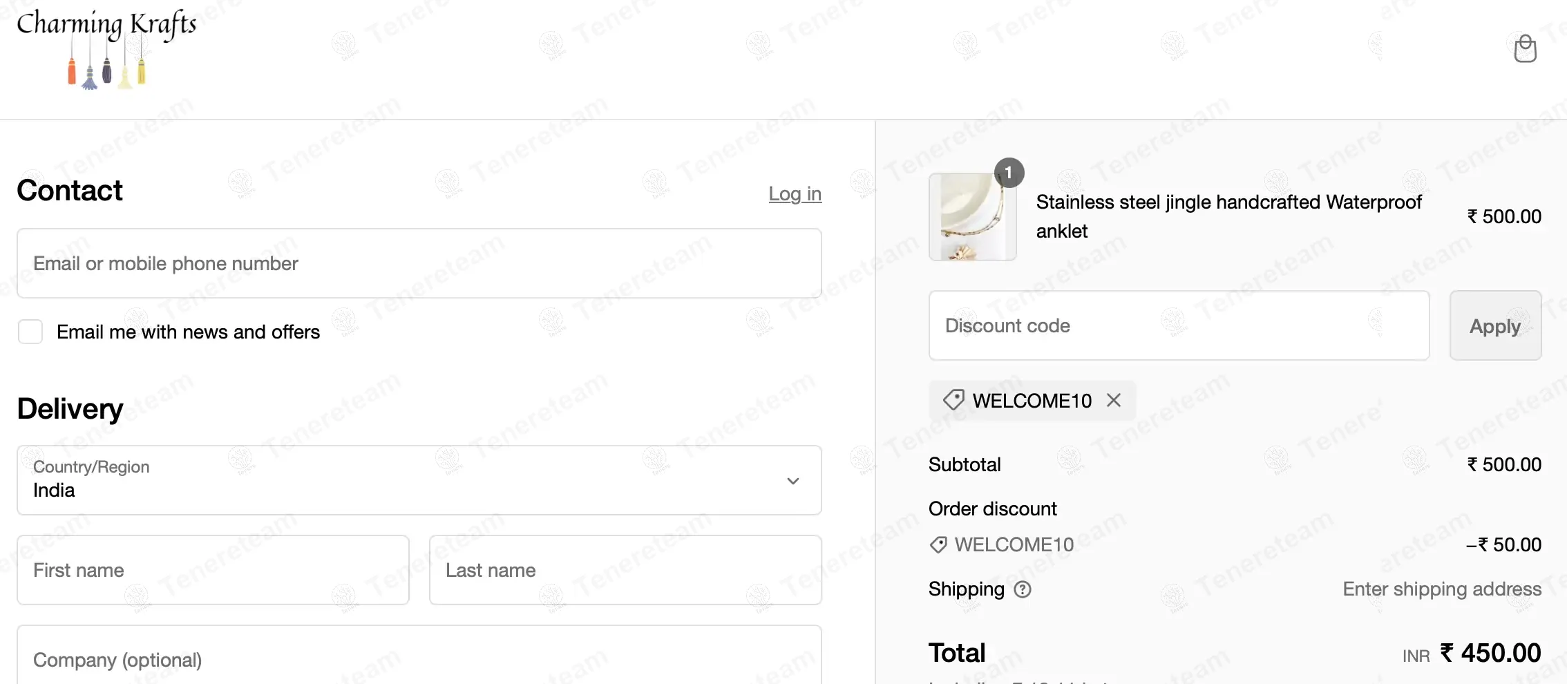 Charming Krafts coupon code: 10% off with WELCOME10. Tested and valid as 1 year ago.