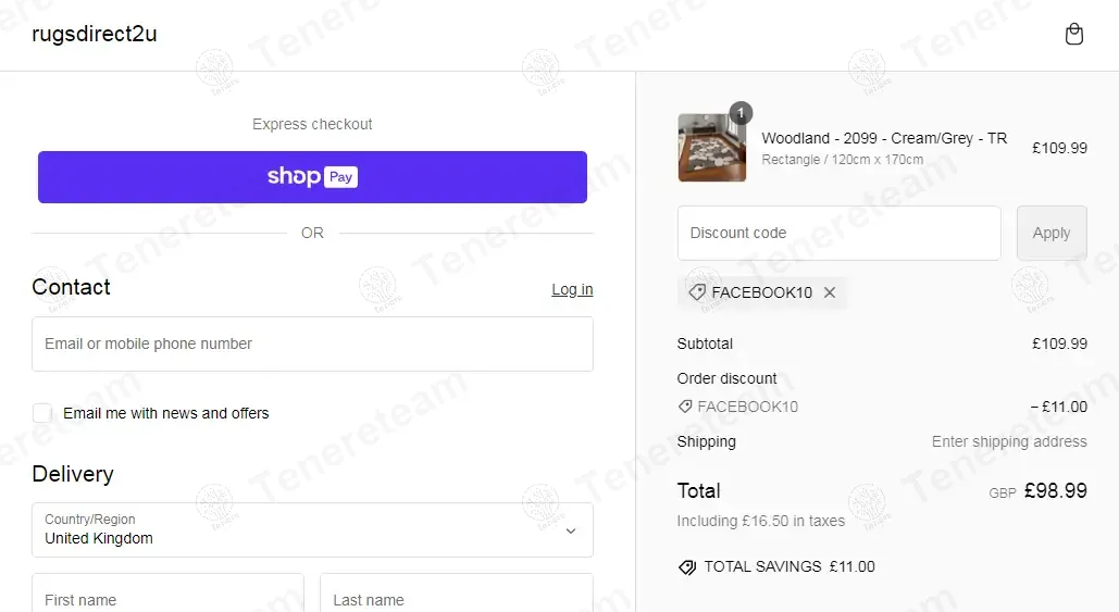 Rugs Direct 2U coupon code: 10% off with FACEBOOK10. Tested and valid as 1 year ago.