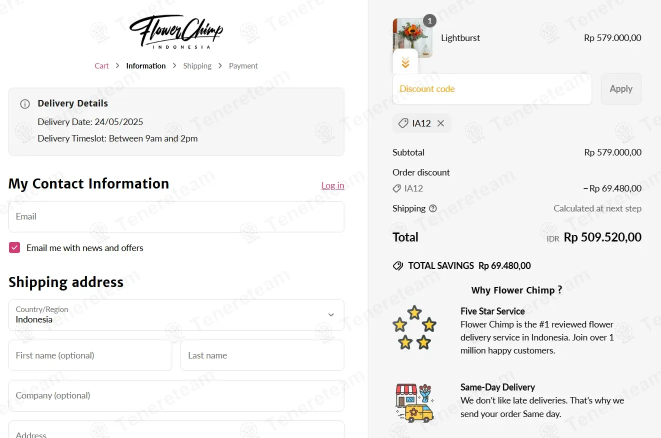 Flower Chimp ID coupon code: 12% off with IA12. Tested and valid as 1 year ago.
