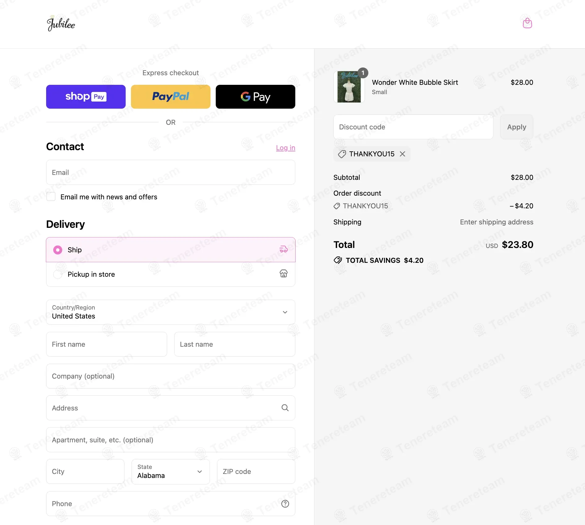 Jubilee coupon code: 15% off with THANKYOU15. Tested and valid as 10 months ago.