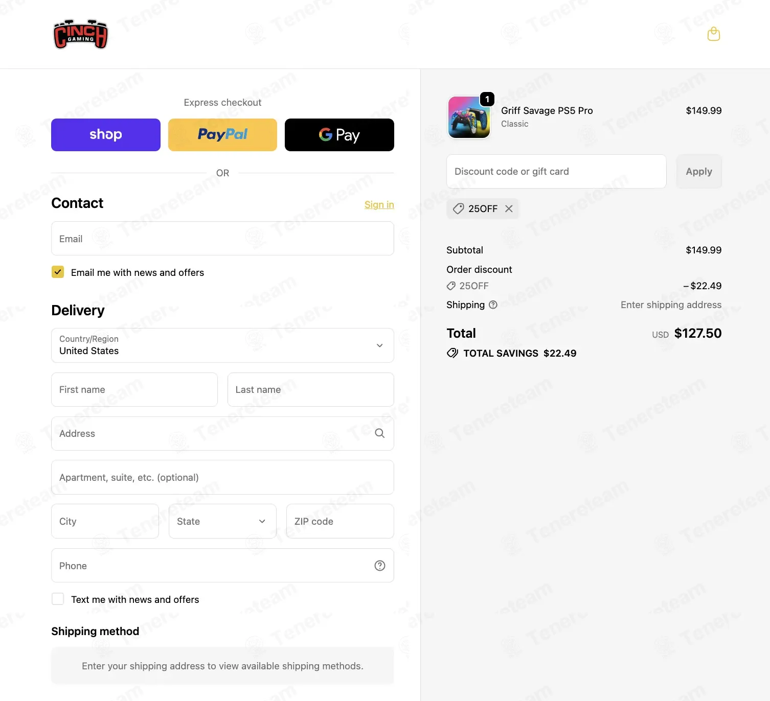 Cinch Gaming coupon code: 15% off with 25OFF. Tested and valid as 1 week ago.