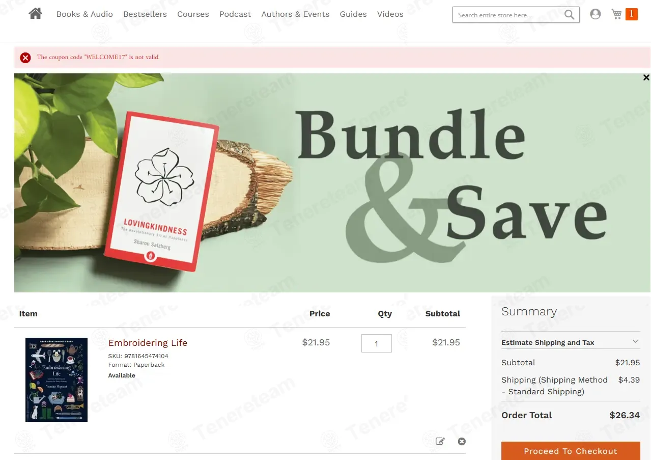 Shambhala Publications coupon code: 30% off with WELCOME17. Tested and valid as 1 month ago.