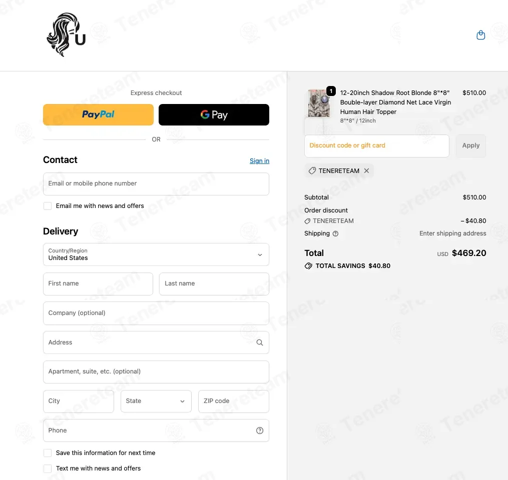 Ulofey coupon code: 5% off with TENERETEAM. Tested and valid as 1 week ago.