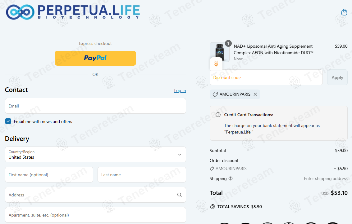 Perpetua.Life coupon code: 10% off with AMOURINPARIS. Tested and valid as 11 months ago.