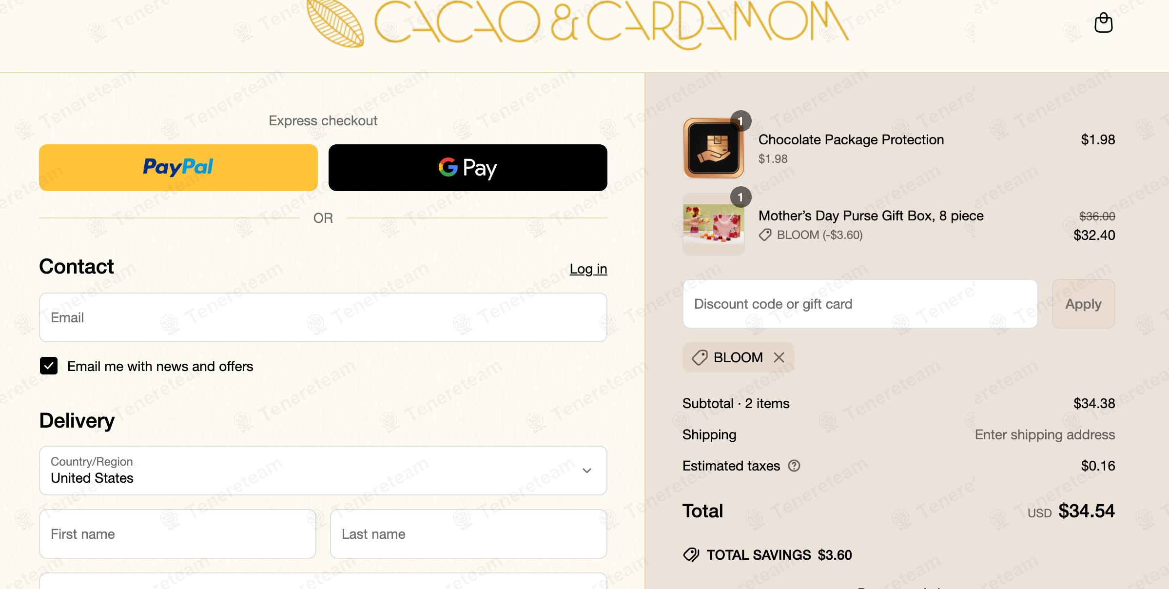Cacao And Cardamom coupon code: 10% off with BLOOM. Tested and valid as 1 year ago.