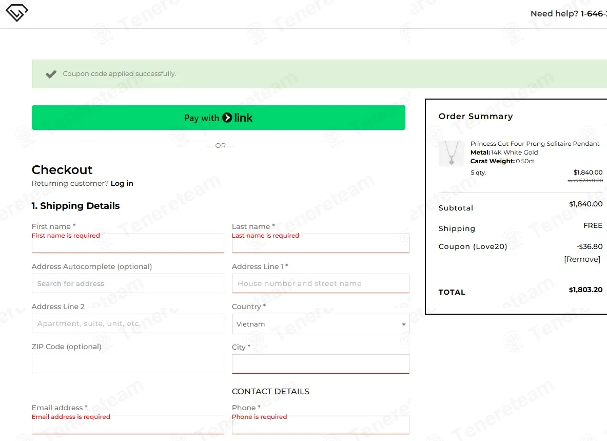 Loose Grown Diamond coupon code re-checked and confirmed working at checkout