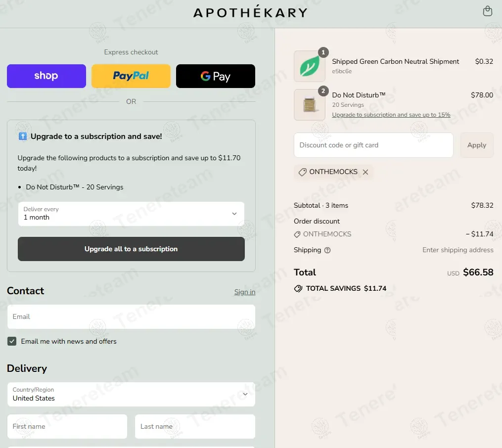 Apothekary coupon code: 15% off with ONTHEMOCKS. Tested and valid as 9 months ago.