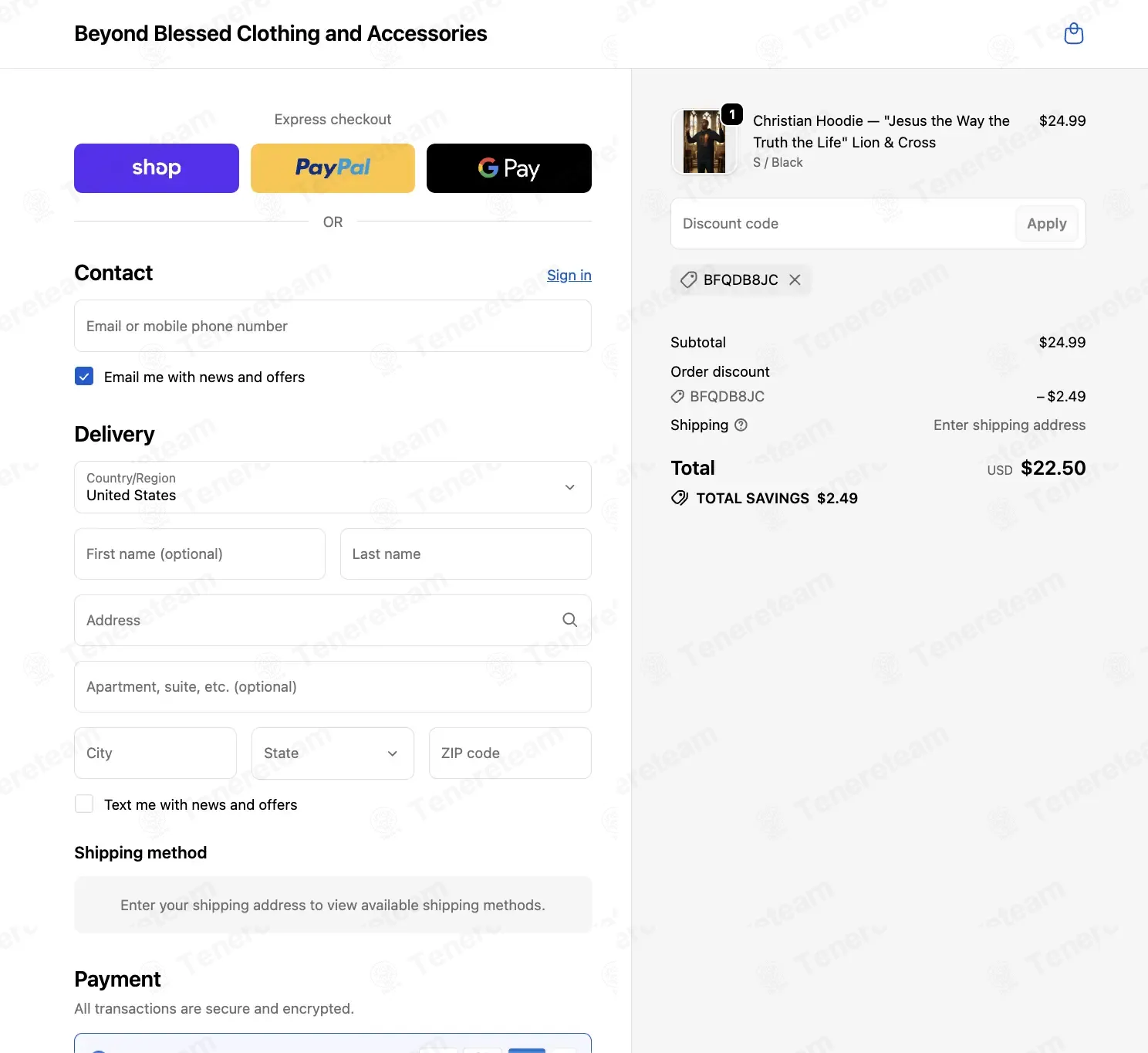 Beyond Blessed Accessories coupon code: 10% off with BFQDB8JC. Tested and valid as 2 months ago.