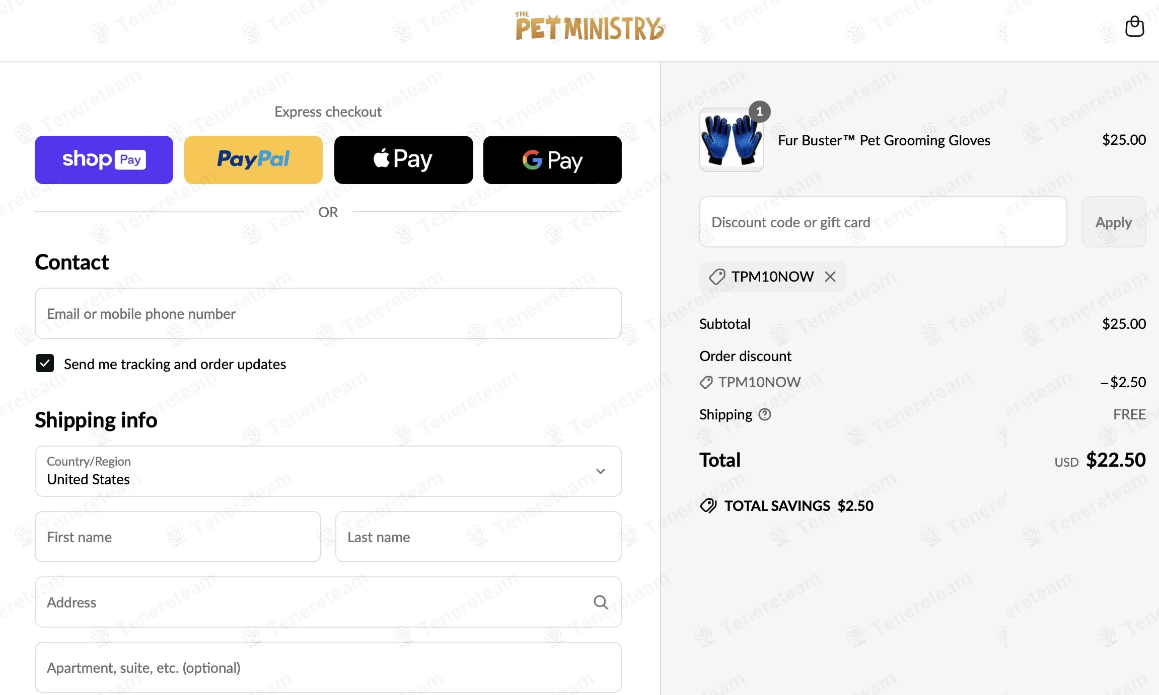 The Pet Ministry coupon code: 10% off with TPMNOW. Tested and valid as 10 months ago.