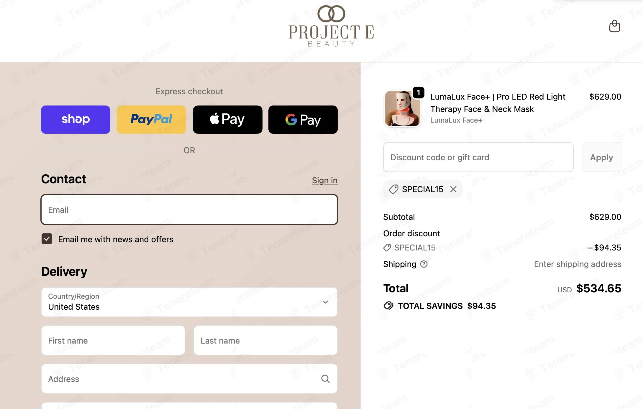 Project E Beauty coupon code: 15% off with SPECIAL15. Tested and valid as 7 months ago.