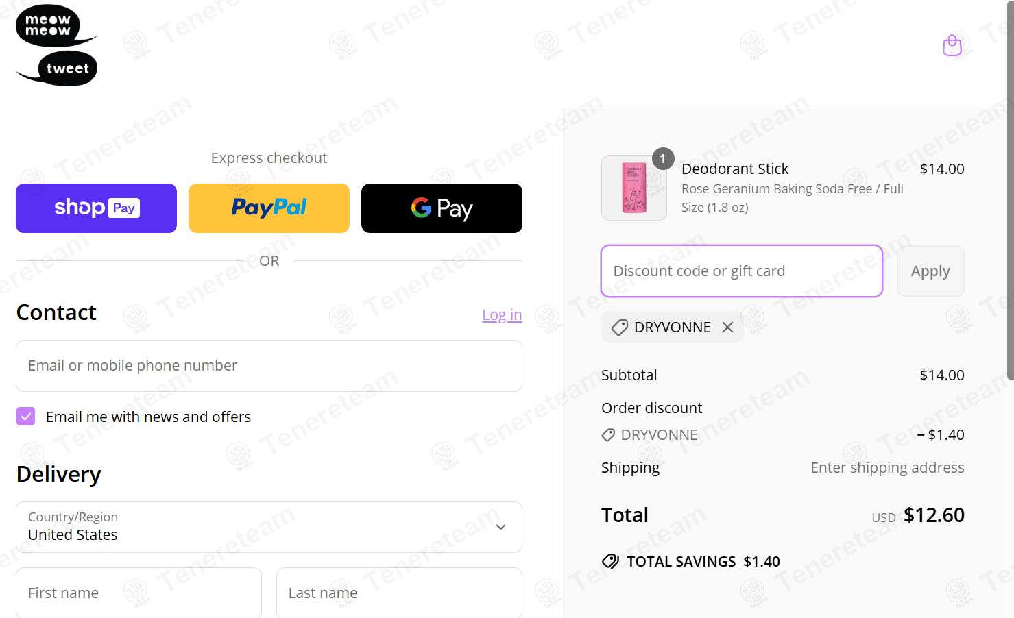 Meow Meow Tweet coupon code: 10% off with DRYVONNE. Tested and valid as 1 year ago.