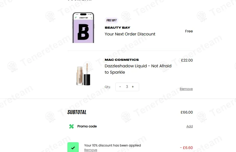 Beauty Bay coupon code: 10% off with take10. Tested and valid as 1 year ago.