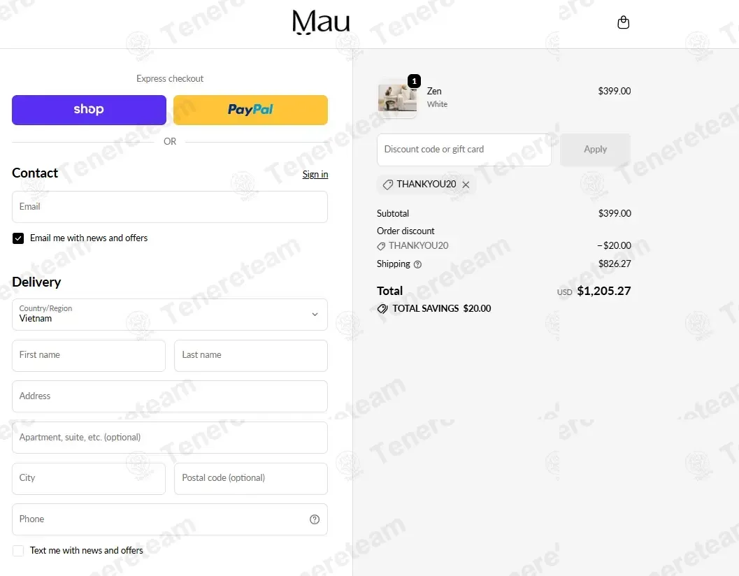 MAU Pets apply coupon code