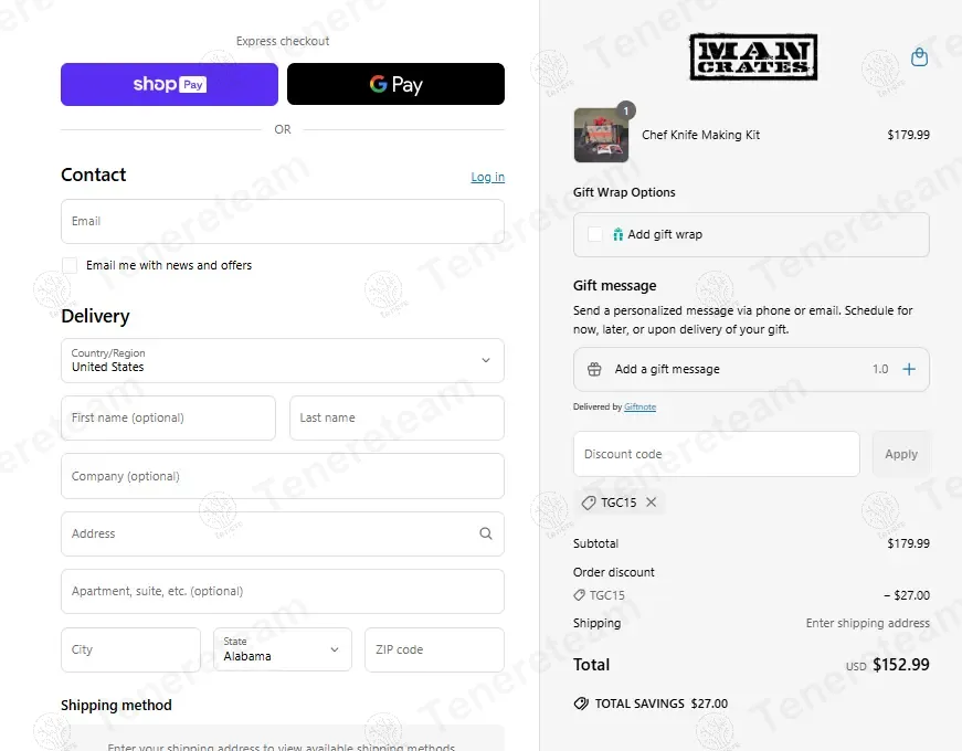 Man Crates apply coupon code
