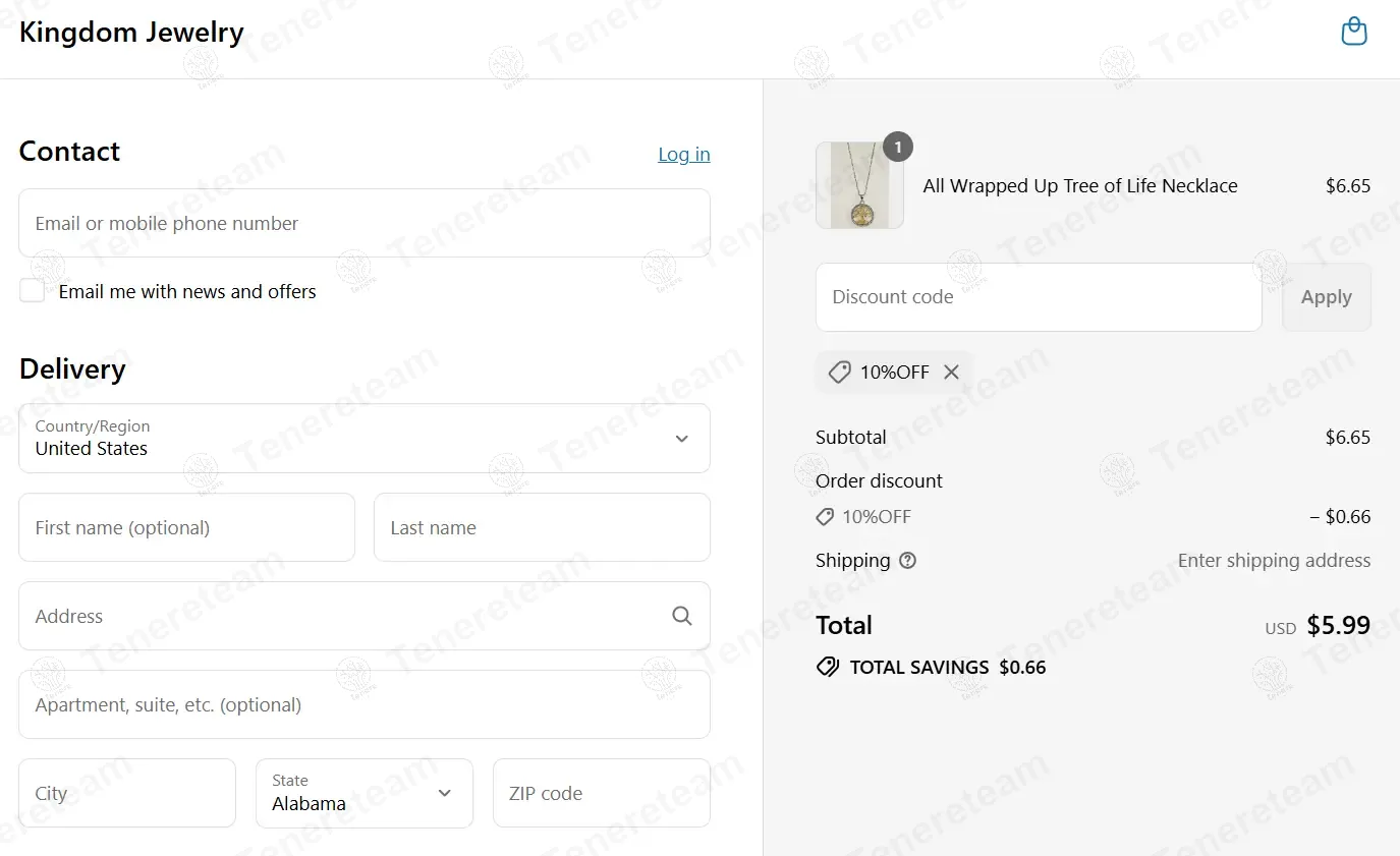 Kingdom Jewelry coupon code: 10% off with 10%OFF. Tested and valid as 11 months ago.