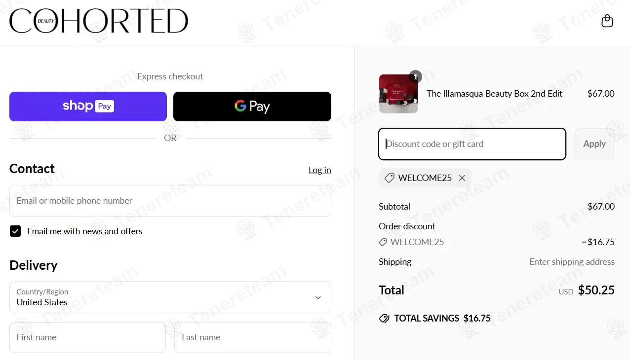 Cohorted apply coupon code