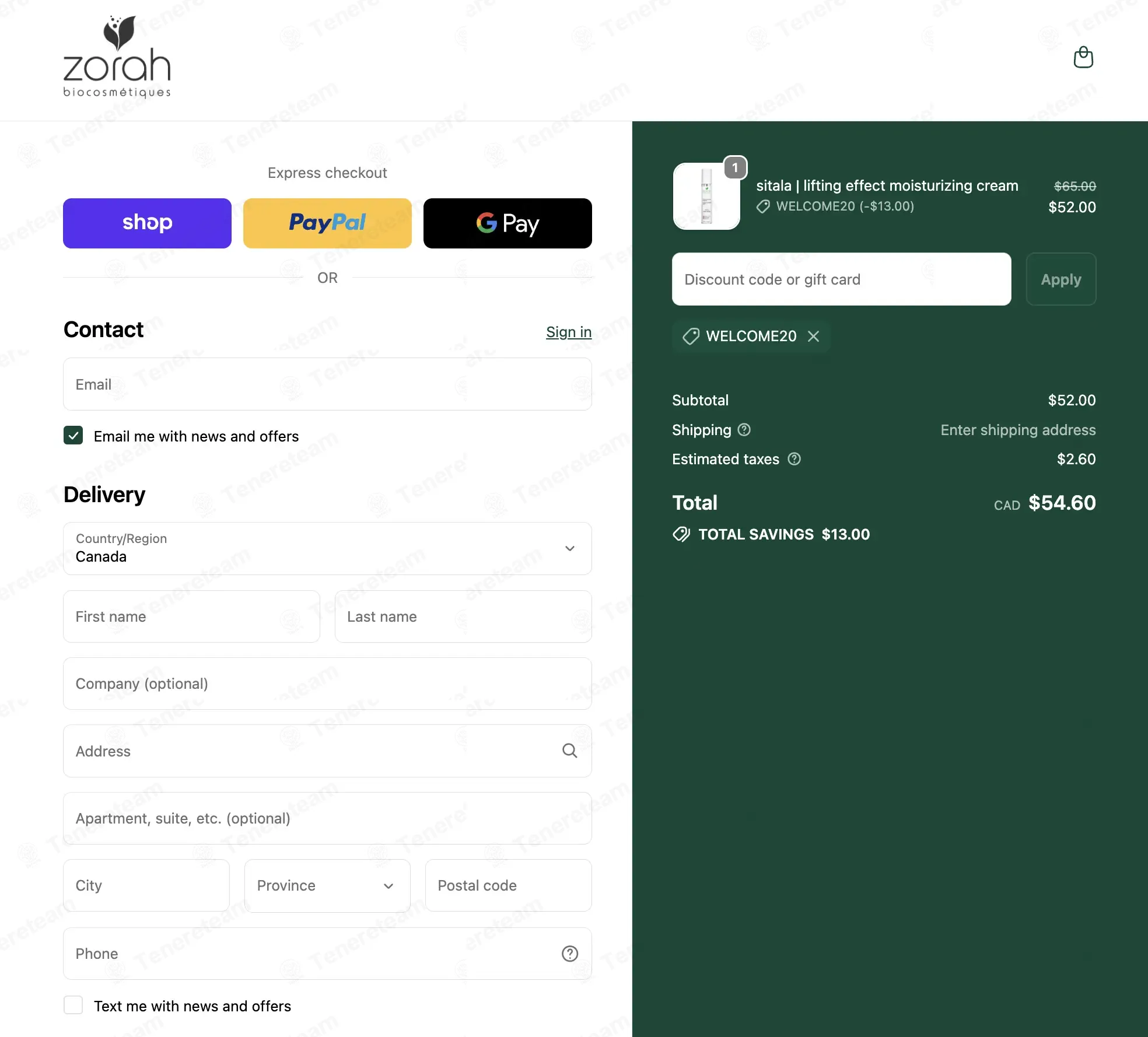 Zorah Biocosmetiques coupon code: 20% off with WELCOME20. Tested and valid as 2 weeks ago.