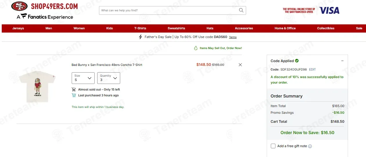 Shop 49ers coupon code: 10% off with SDF324OGIJFD98. Tested and valid as 2 days ago.