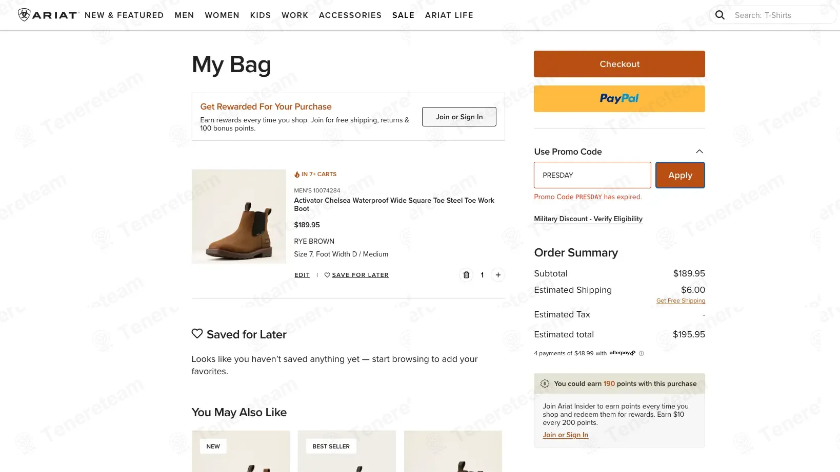 Ariat coupon code: 20% off with PRESDAY. Tested and valid as 3 months ago.