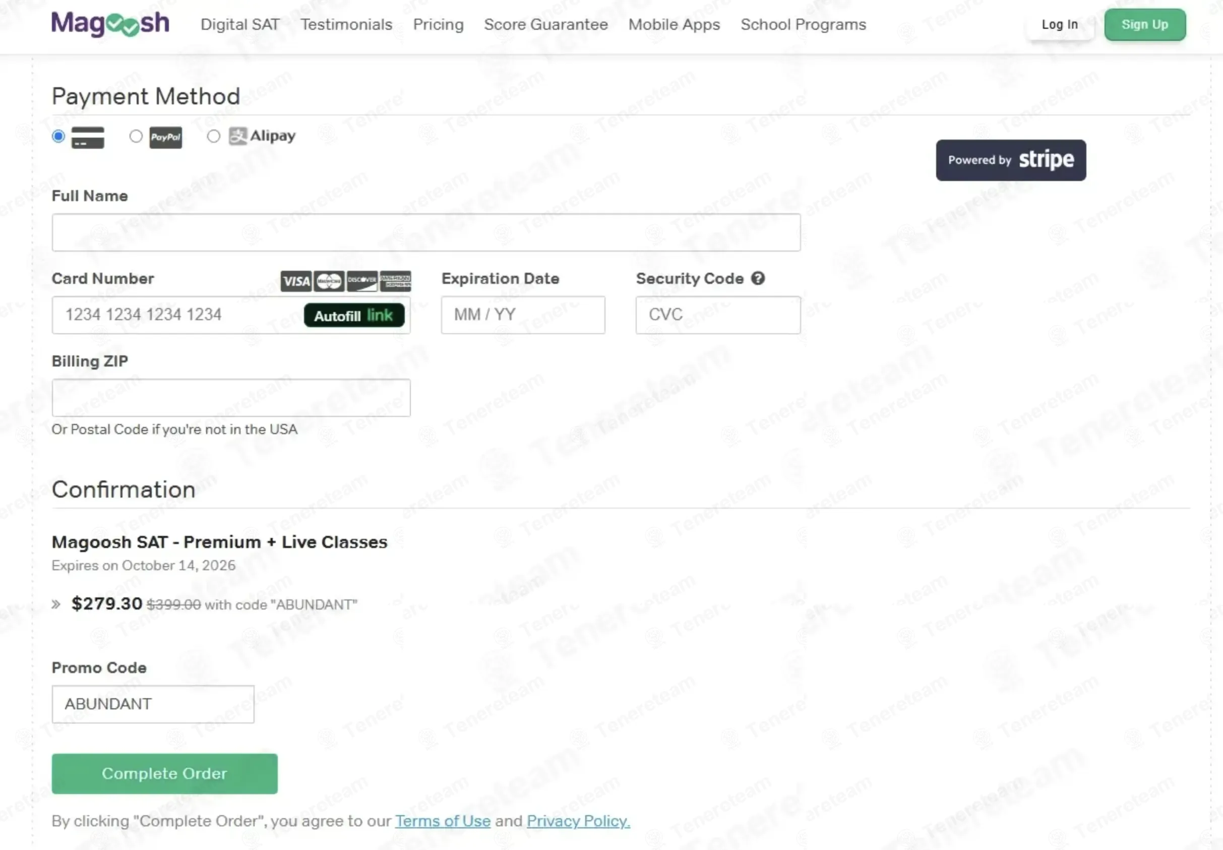 Magoosh coupon code: 30% off with ABUNDANT. Tested and valid as 2 months ago.