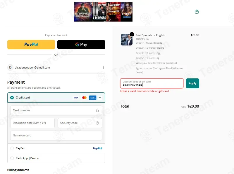 Audiodjdrops coupon code: 10% off with djcalvin504nola. Tested and valid as 1 month ago.