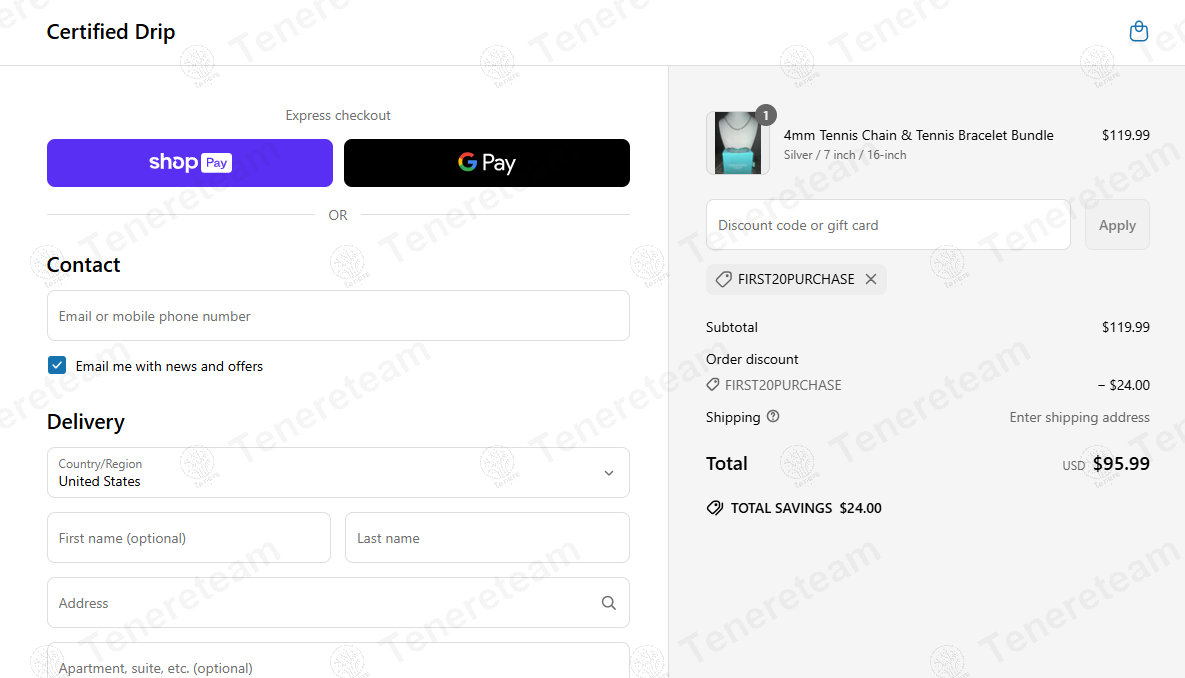Certified Drip coupon code: 20% off with FIRST20PURCHASE. Tested and valid as 1 year ago.
