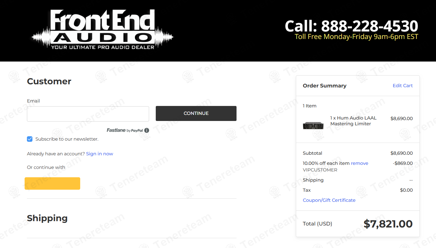 Front End Audio coupon code: 10% off with VIPCUSTOMER. Tested and valid as 1 year ago.