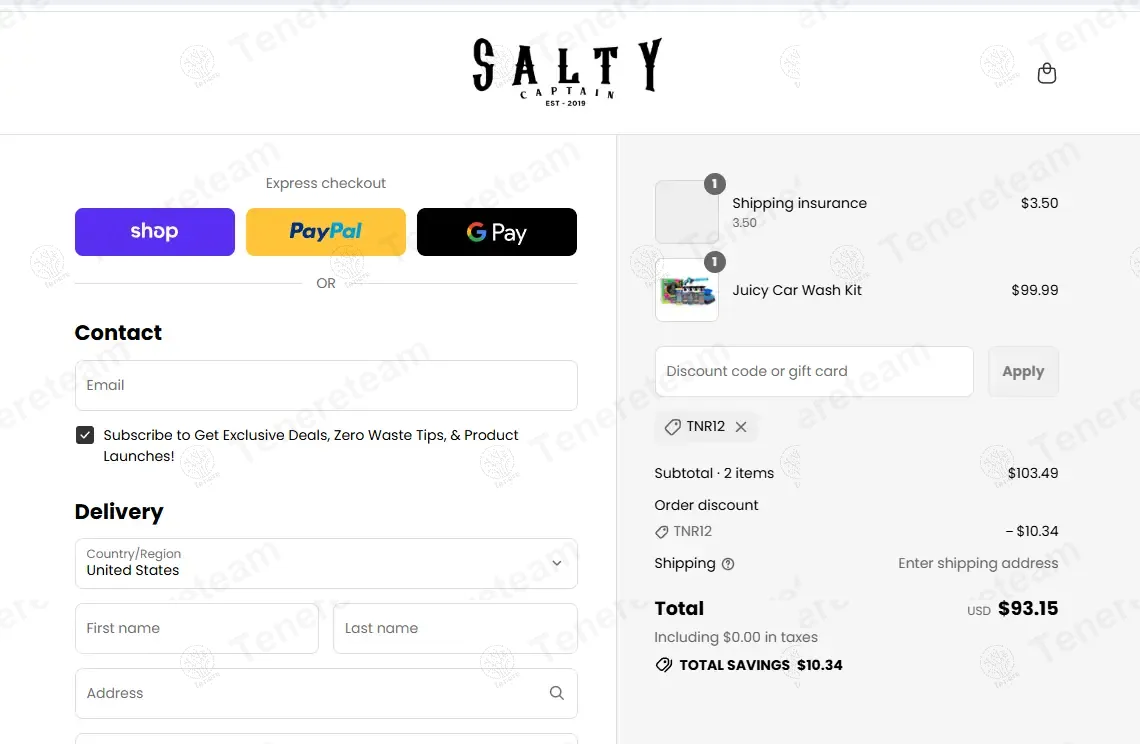 Salty Captain US coupon code: 10% off with TNR12. Tested and valid as 7 months ago.