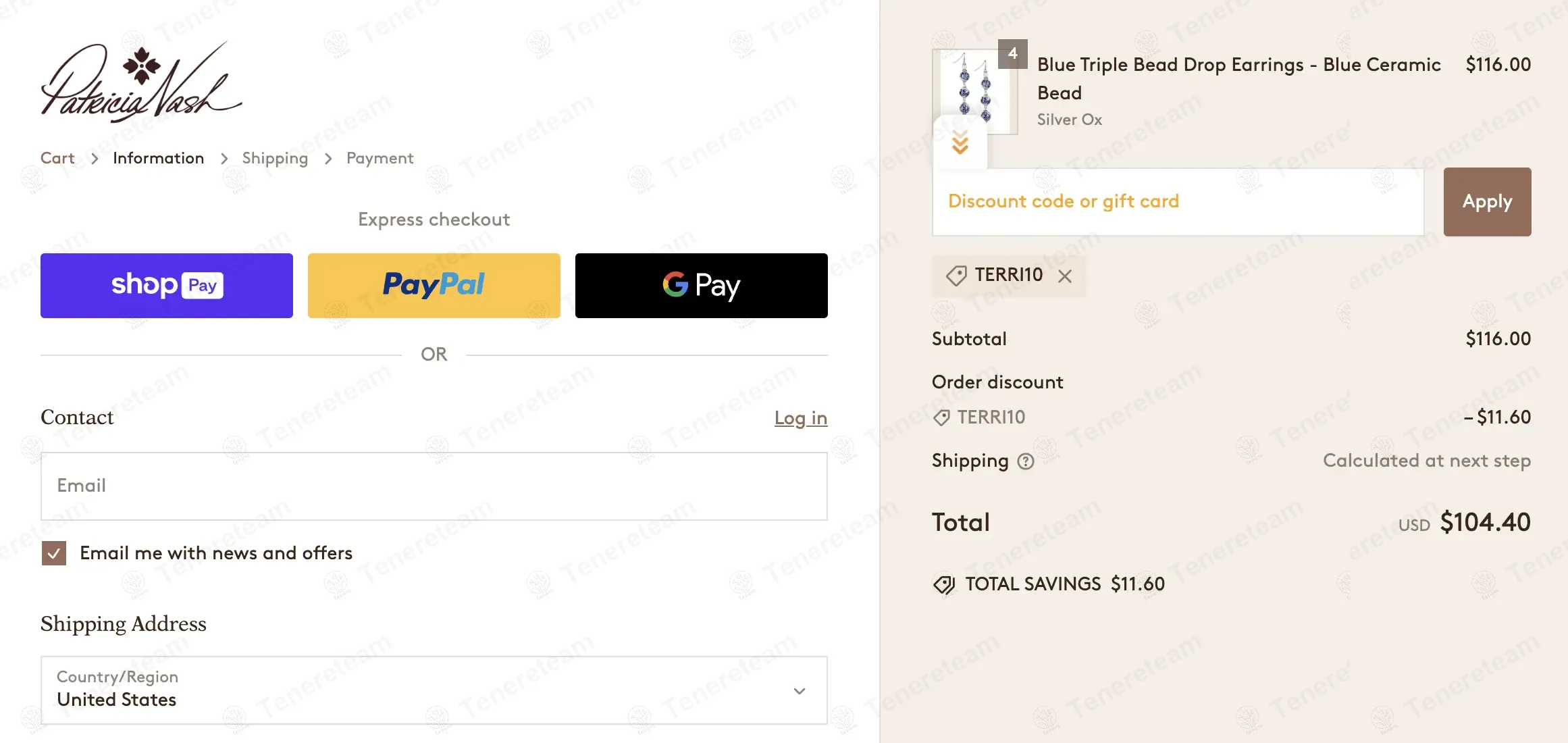Patricia Nash coupon code: 10% off with TERRI10. Tested and valid as 9 months ago.