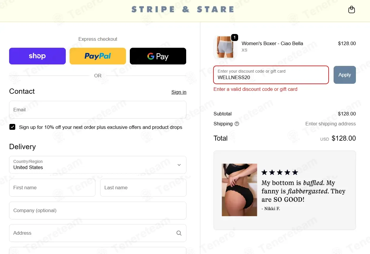 Stripe And Stare coupon code: 20% off with WELLNESS20. Tested and valid as 2 weeks ago.