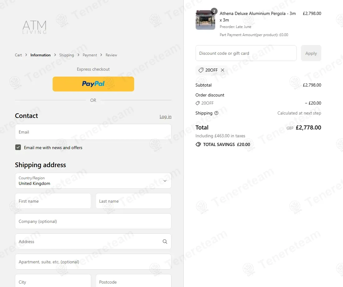 ATM Living coupon code: $20 off with 20OFF. Tested and valid as 11 months ago.