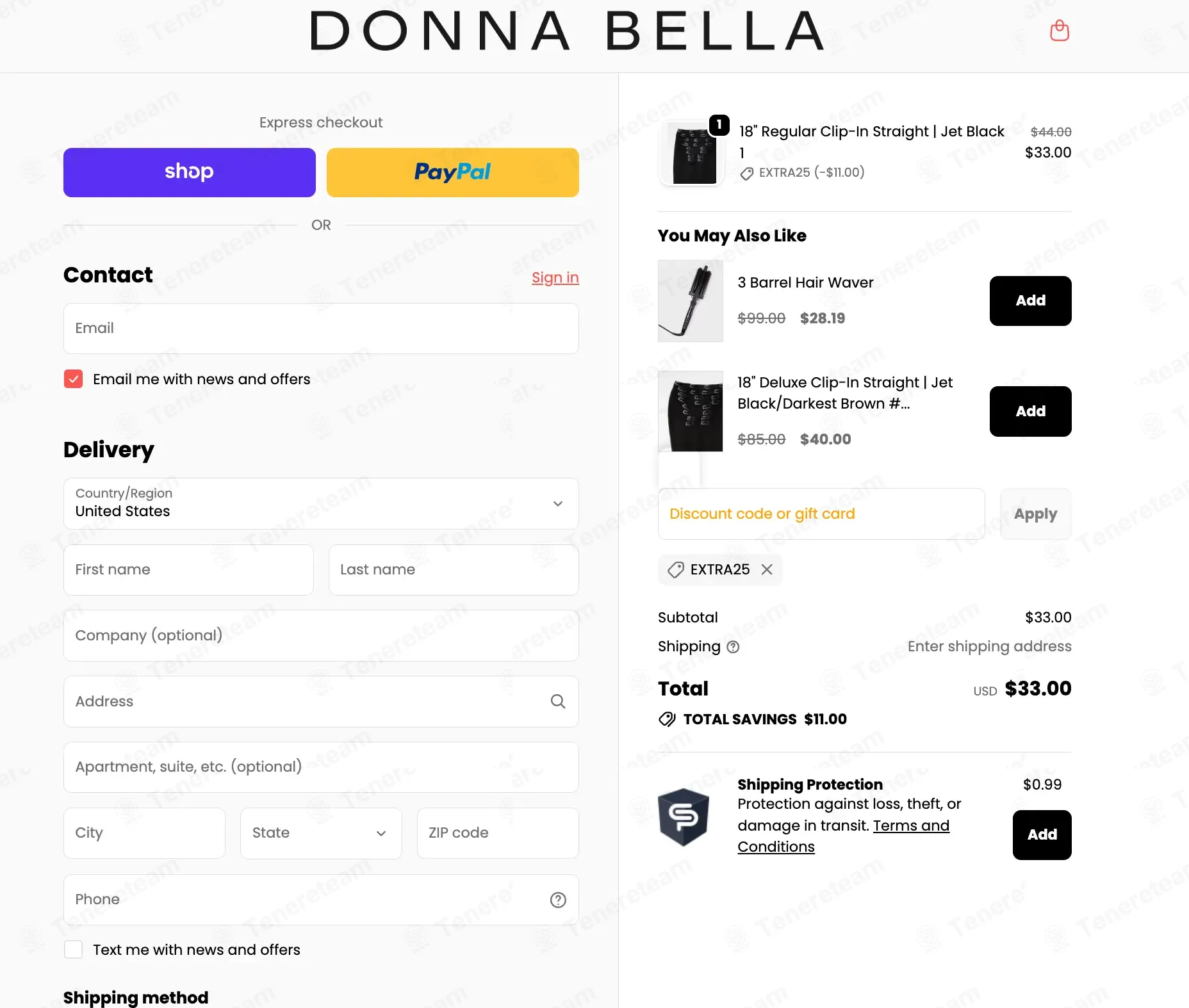 Donna Bella Hair coupon code: 25% off with EXTRA25. Tested and valid as 7 months ago.