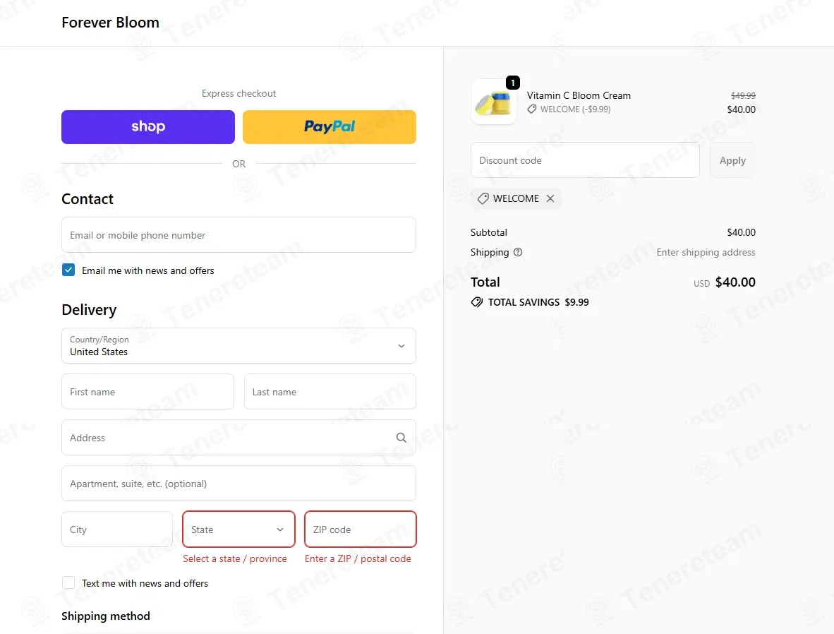 Forever Bloom coupon code: 20% off with WELCOME. Tested and valid as 3 months ago.
