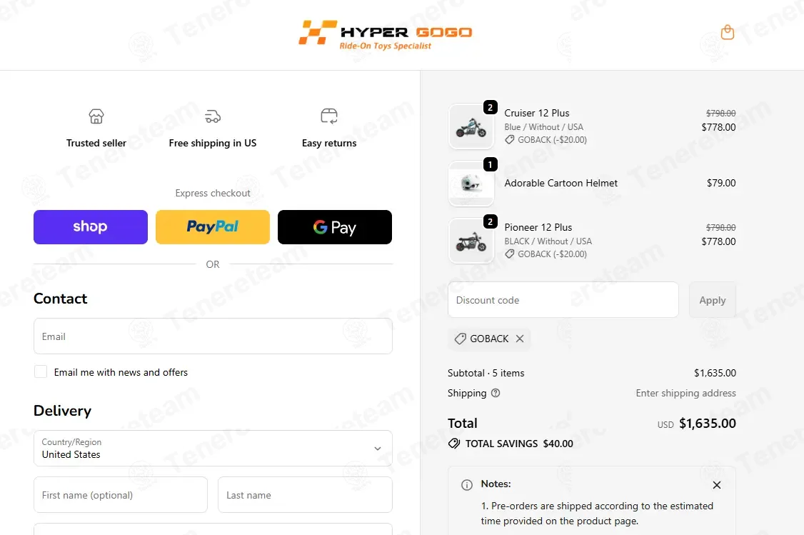 Hypergogo coupon code: $40 off with GOBACK. Tested and valid as 10 months ago.
