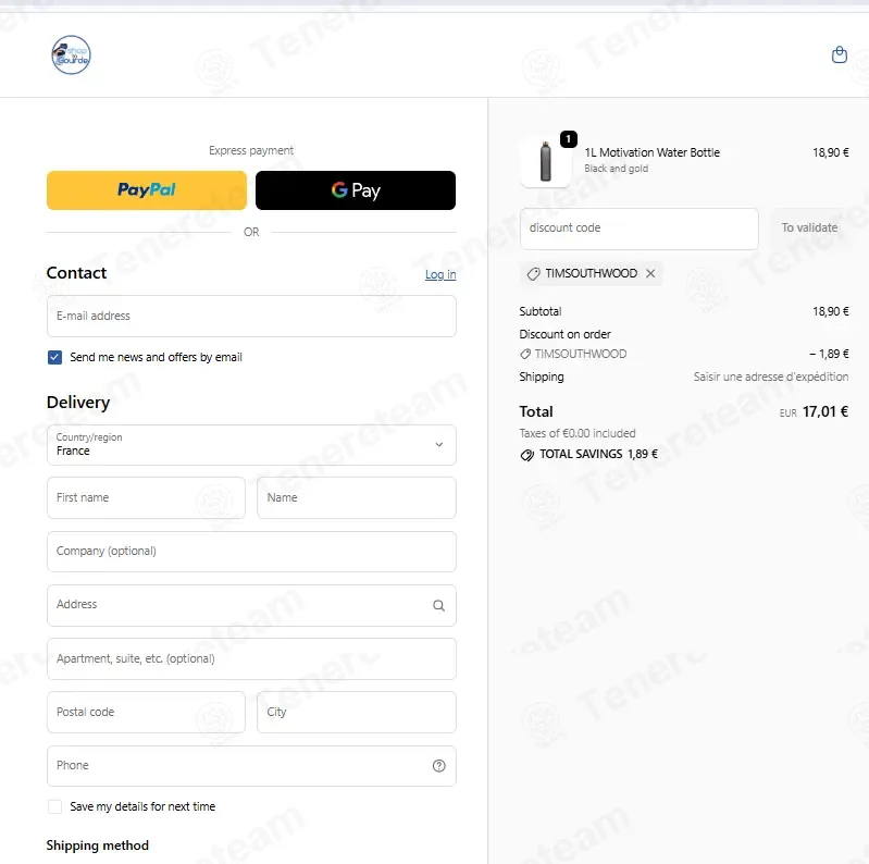Shop Ta Gourde coupon code: 10% off with TIMSOUTHWOOD. Tested and valid as 3 weeks ago.