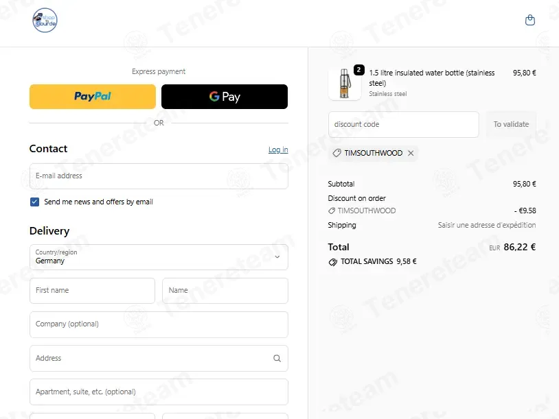 Shop Ta Gourde coupon code: 10% off with TIMSOUTHWOOD. Tested and valid as 3 weeks ago.