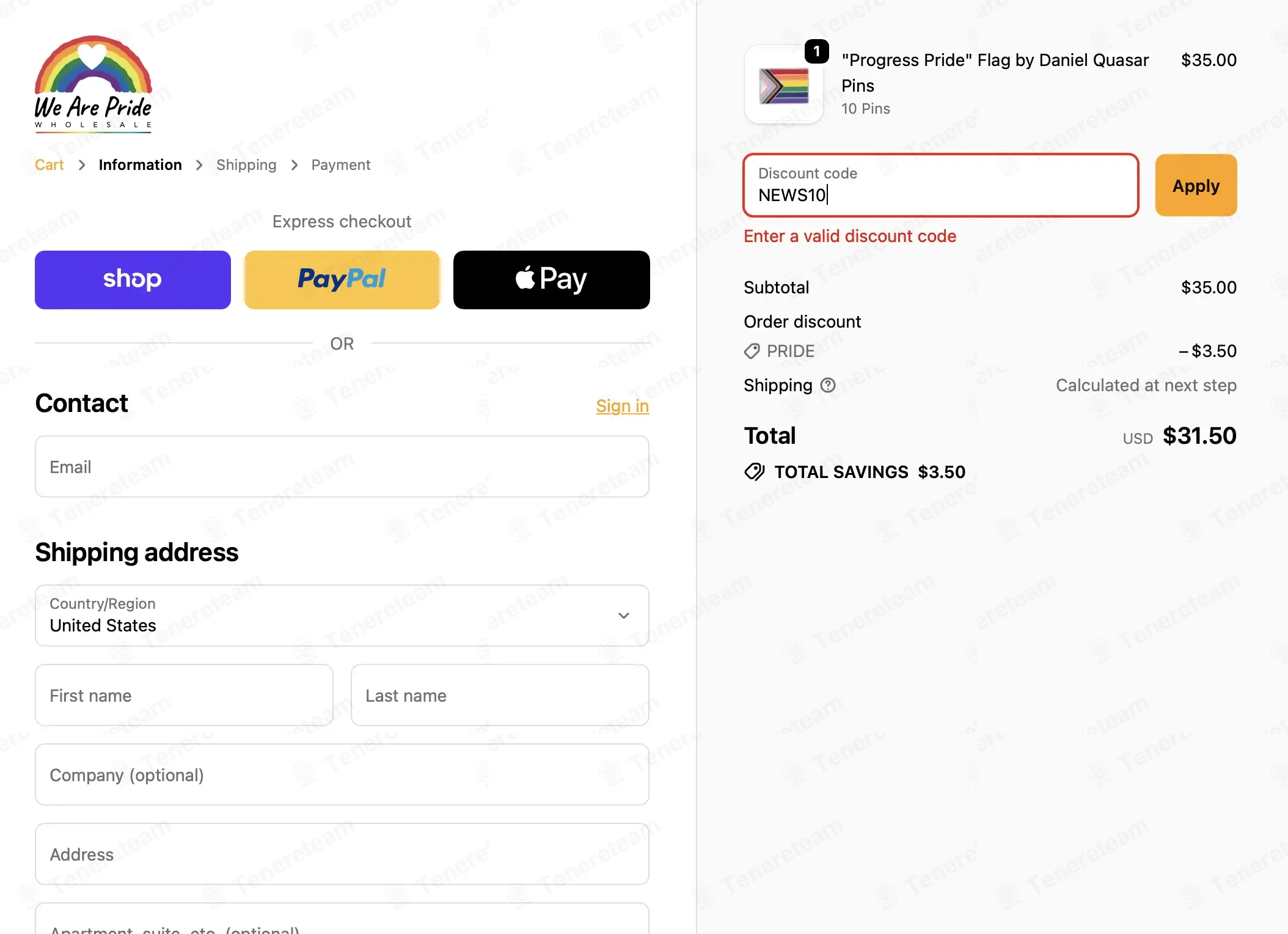 We are Pride coupon code: 10% off with NEWS10. Tested and valid as 2 months ago.