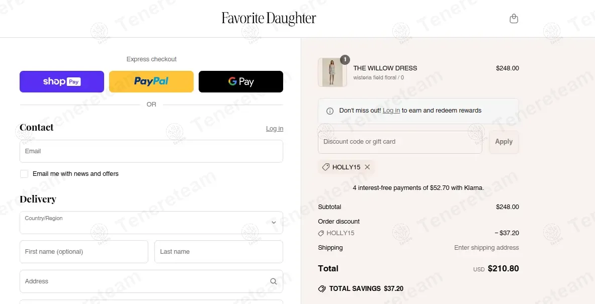 Favorite Daughter coupon code: 15% off with HOLLY15. Tested and valid as 1 year ago.