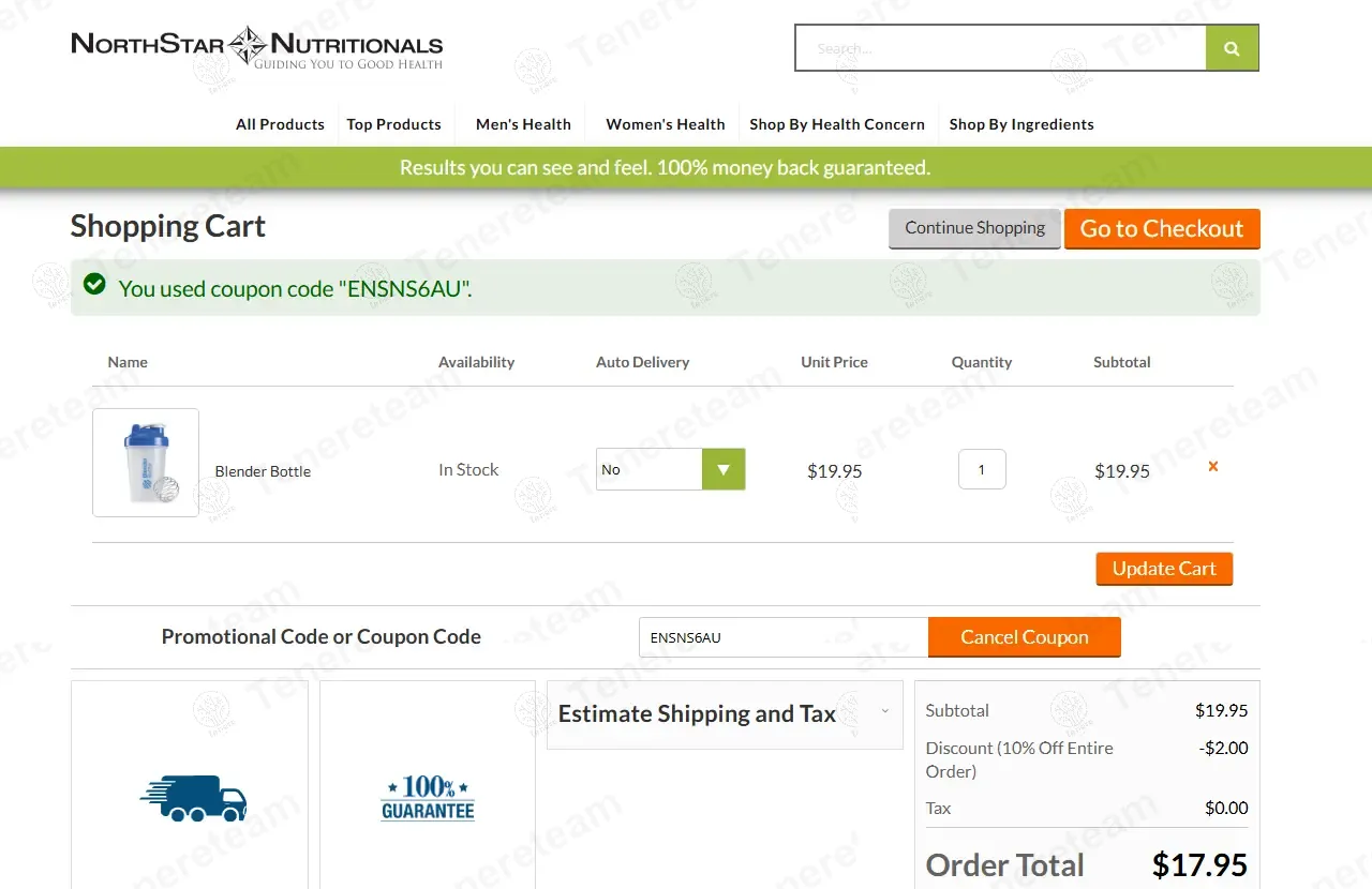 Northstar Nutritionals coupon code: 10% off with ENSNS6AU. Tested and valid as 10 months ago.